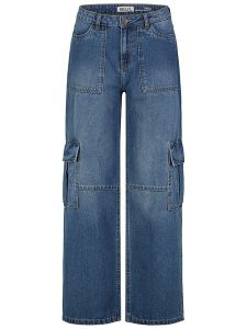 Sublevel Dżinsy - Comfort fit - w kolorze niebieskim rozmiar: L. Niebieskie jeansy Sublevel, z aplikacjami, z bawełny, z podwyższonym stanem. Za 131,74 zł.