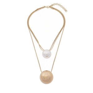 Naszyjnik Weekend Max Mara. Żółte naszyjniki Weekend Max Mara, złote. Za 389,99 zł.