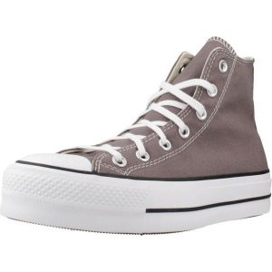 Buty CONVERSE CHUCK TAYLOR ALL STAR LIFT HI Brązowy. Brązowe trampki Converse, bez wzorów, z tkaniny, bez zapięcia. Za 215,99 zł.