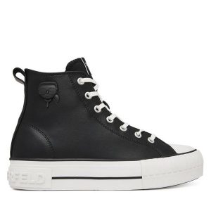 Trampki KARL LAGERFELD. Czarne trampki KARL LAGERFELD, bez wzorów, bez zapięcia. Za 578,99 zł.