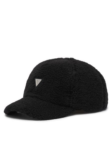 Guess Czapka z daszkiem J6BZ48 W4086 Czarny. Czarne czapki Guess, z aplikacjami, z poliesteru. Za 134,99 zł.
