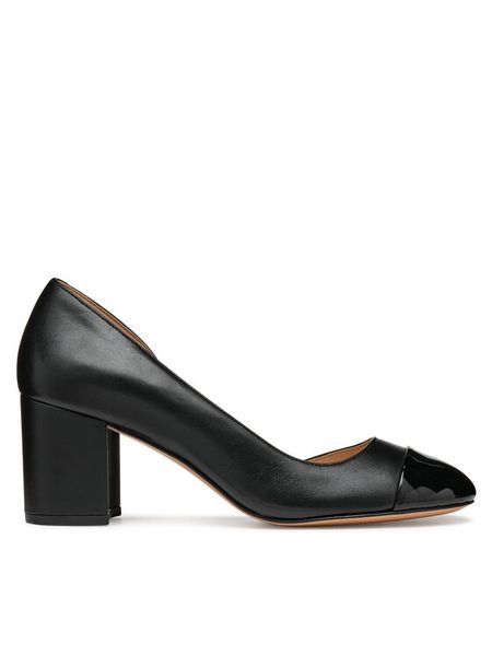 Geox Czółenka D Virnilisa 65 D55YYB 0TUHH C9999 Czarny. Czarne czółenka Geox, bez wzorów, ze skóry, bez obcasa, bez zapięcia. Za 279,99 zł.