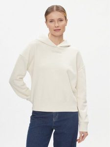 Calvin Klein Bluza Micro Logo K20K206631 Écru Regular Fit. Bluzy Calvin Klein, s, bez wzorów, z bawełny, bez kaptura. Za 399,99 zł.
