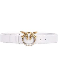 Pinko Skórzany pasek w kolorze białym rozmiar: 85. Białe paski Pinko, bez wzorów, z materiału. Za 299,50 zł.