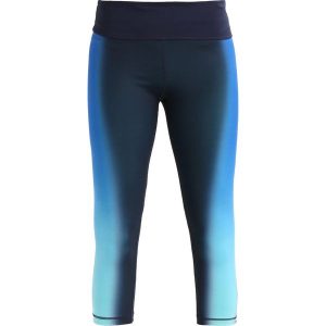 GAP Legginsy ombre gradient blue. Czarne legginsy sportowe marki GAP, w gradientowe wzory, z elastanu. W wyprzedaży za 143,20 zł.