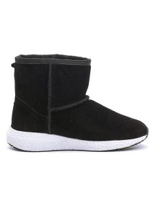 NICEBAY Skórzane botki zimowe "Boop" w kolorze czarnym rozmiar: 36. Czarne botki NICEBAY, na zimę, bez wzorów, z materiału, bez obcasa, bez zapięcia. Za 173,99 zł.