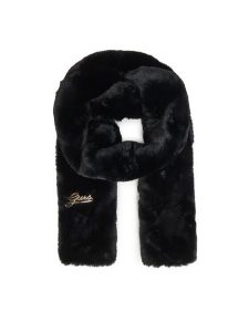 Guess Szalik AW5399 POL03 Czarny. Czarne rękawiczki Guess, z aplikacjami, z materiału. Za 239,99 zł.