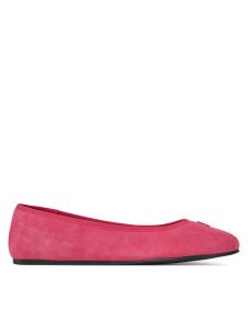 Tommy Hilfiger Baleriny Th Hardware Suede Ballerina FW0FW08655 Różowy. Czerwone balerinki TOMMY HILFIGER, bez wzorów, ze skóry, bez obcasa, bez zapięcia. Za 289,99 zł.