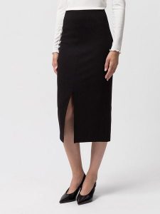 Les Lunes Spódnica "Riika" w kolorze czarnym rozmiar: XXS. Czarne spódnice Les Lunes, na imprezę, s, bez wzorów, z wiskozy, klasyczne, midi. Za 165,99 zł.