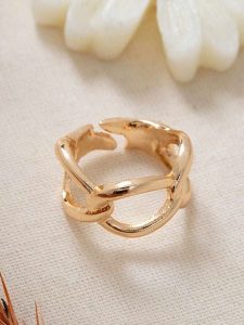 Lodie Silver Pozłacany pierścionek rozmiar: onesize. Szare pierścionki Lodie Silver, metalowe. Za 34,99 zł.