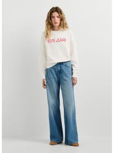 Pepe Jeans Bluza "Celeste" w kolorze białym rozmiar: S. Białe bluzy Pepe Jeans, s, bez wzorów, z jeansu, bez kaptura. Za 148,96 zł.