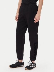 DKNY Sport Spodnie dresowe DP5P3585 Czarny Regular Fit. Czarne spodnie dresowe DKNY Sport, m, bez wzorów, z bawełny. Za 179,99 zł.