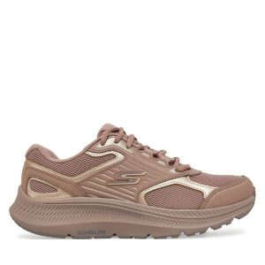 Buty do biegania Skechers. Brązowe buty sportowe Skechers, bez wzorów, bez zapięcia, do biegania. Za 239,99 zł.