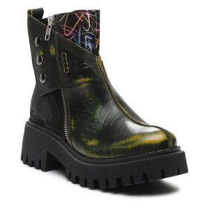 Botki Maciejka. Czarne botki Maciejka, bez wzorów, bez obcasa, na płaskiej podeszwie, bez zapięcia. Za 549,99 zł.