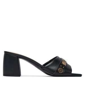Klapki Guess. Czarne klapki Guess, z aplikacjami, bez obcasa. Za 477,99 zł.