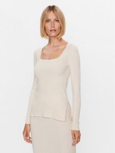 Max Mara Leisure Sweter Timore 23336603 Écru Slim Fit. Swetry klasyczne Max Mara Leisure, l, z wiskozy, bez kołnierzyka. Za 559,99 zł.
