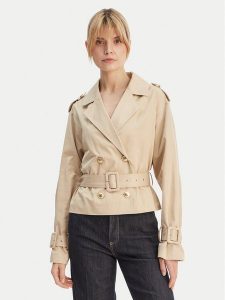 Guess Trencz W6GL21 W1954 Beżowy Regular Fit. Brązowe płaszcze Guess, xxl, z aplikacjami, z syntetyku, bez kaptura. Za 694,99 zł.