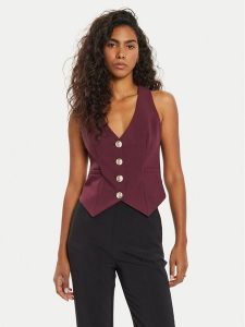 Marciano Guess Kamizelka Celia 4BGN04 7046A Bordowy Regular Fit. Czerwone kamizelki Marciano Guess, z aplikacjami, z syntetyku, bez kołnierzyka, bez ramiączek, bez kaptura. Za 349,99 zł.