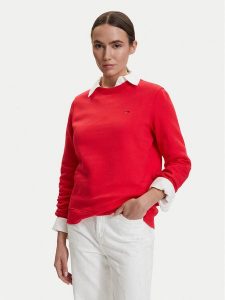 Tommy Jeans Bluza DW0DW19959 Czerwony Regular Fit. Czerwone bluzy Tommy Jeans, l, bez wzorów, z bawełny, bez kaptura. Za 289,99 zł.