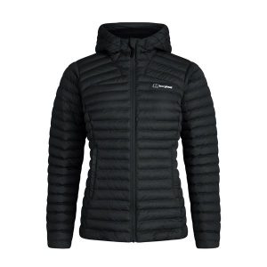 Kurtka ocieplana damska Berghaus Nula Micro Jacket. Czarne kurtki Berghaus, m, bez wzorów, z puchu, bez kaptura. Za 480,99 zł.