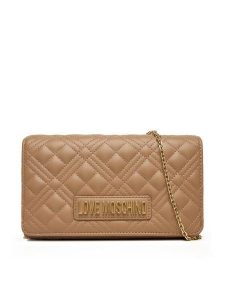 LOVE MOSCHINO Torebka JC4079PP0NLA0104 Beżowy. Brązowe torebki wieczorowe LOVE MOSCHINO, bez wzorów, ze skóry, bez dodatków. Za 449,99 zł.