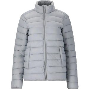 Damska kurtka puchowa Whistler Arubi. Szare kurtki WHISTLER, bez wzorów, z puchu, bez kaptura. Za 269,00 zł.