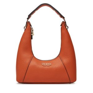 Torebka Guess. Brązowe torebki klasyczne Guess, z aplikacjami, bez dodatków. Za 429,99 zł.