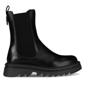 Botki Lasocki. Czarne botki Lasocki, bez wzorów, bez obcasa, na płaskiej podeszwie, bez zapięcia. Za 289,99 zł.