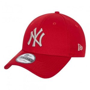 Czapka New Era League Essential 9Forty New York Yankees. Czerwone czapki New Era, bez wzorów, z bawełny. Za 109,99 zł.