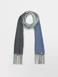 Szalik damski TBS Bigerch. Niebieskie szaliki Tbs, na jesień, bez wzorów, z materiału. Za 183,50 zł.