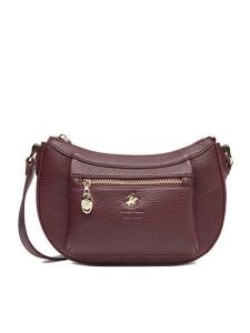 Beverly Hills Polo Club Torebka C-BHPC-L-017-08 Bordowy. Czerwone listonoszki Beverly Hills Polo Club, bez wzorów, z materiału, bez dodatków. Za 159,99 zł.