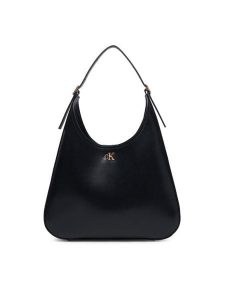 Calvin Klein Torebka Ck Medium Shoulder Bag LV04F3522G Czarny. Czarne torebki klasyczne Calvin Klein, bez wzorów, ze skóry, bez dodatków. Za 569,99 zł.