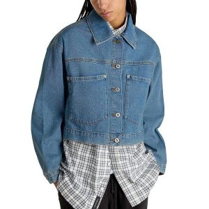 Kurtka VANS RAYNES DENIM CROP JACK Niebieski. Niebieskie kurtki Vans, bez wzorów, z denimu, bez kaptura. Za 261,99 zł.