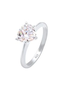 Elli Damski soliter zaręczynowy miłość z cyrkonią kryształami w srebrze 925 Sterling Silver Pierścionki 1 ct. Szare pierścionki Elli, z cyrkonią, srebrne. Za 183,99 zł.