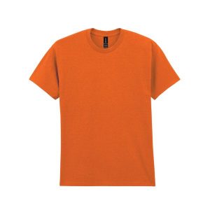Ciężka Bawełniana Koszulka Unisex Dla Dorosłych. Brązowe bluzki GILDAN, m, bez wzorów, z bawełny, sportowe, bez kołnierzyka, bez ramiączek. Za 40,99 zł.