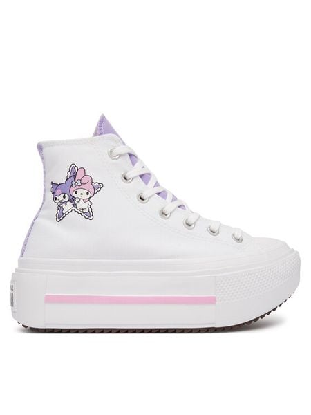 Converse Trampki Chuck Taylor All Star Lift Double Stack A21835C Biały. Białe trampki Converse, bez wzorów, z materiału, bez zapięcia. Za 449,99 zł.
