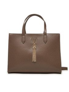 Valentino Torebka Divina VBS1R414G Brązowy. Brązowe torebki klasyczne Valentino, bez wzorów, ze skóry, bez dodatków. Za 299,99 zł.