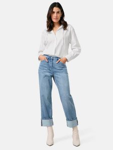Gerry Weber Dżinsy - Regular fit - w kolorze niebieskim rozmiar: 40. Niebieskie jeansy Gerry Weber, z aplikacjami, ze skóry, z podwyższonym stanem. Za 245,96 zł.