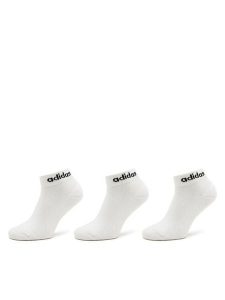 Adidas Skarpety krótkie Linear Ankle Socks Cushioned Socks 3 Pairs HT3457 Biały. Białe skarpetki ADIDAS, bez wzorów, z bawełny. Za 39,99 zł.