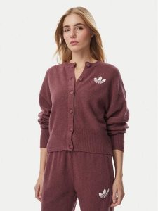 Adidas Kardigan Essentials IA4454 Różowy ciemny Loose Fit. Czerwone kardigany ADIDAS, z syntetyku. Za 299,99 zł.