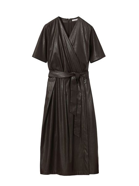 TATUUM Sukienka w kolorze ciemnobrązowym rozmiar: M. Brązowe sukienki Tatuum, m, bez wzorów, bez kołnierzyka, bez ramiączek, midi. Za 170,07 zł.