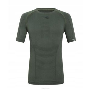 Koszulka kompresyjna Diadora SS T-shirt Stratozero. Zielone koszule nocne Diadora, bez wzorów, bez ramiączek. Za 224,99 zł.