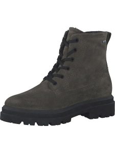S.Oliver Skórzane botki w kolorze khaki rozmiar: 39. Brązowe botki s.Oliver, bez wzorów, bez obcasa, na obcasie, bez zapięcia. Za 184,46 zł.