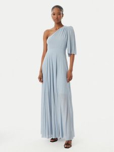 Artigli Sukienka wieczorowa ACAB004517 Turkusowy Regular Fit. Niebieskie sukienki Artigli, bez wzorów, z wiskozy, wizytowe, bez kołnierzyka, bez ramiączek. Za 609,99 zł.