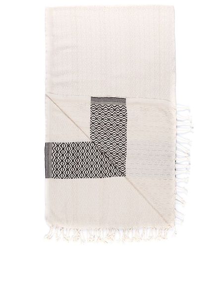 ILVY'S Chusta hammam w kolorze kremowo-czarnym - 180 x 100 cm rozmiar: onesize. Czarne apaszki i chusty ILVY'S, bez wzorów, z bawełny. Za 86,95 zł.