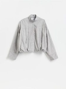 Koszula w kratę - wielobarwny. Koszule Reserved, l, bez wzorów, z bawełny, bez kołnierzyka, bez ramiączek. Za 139,99 zł.