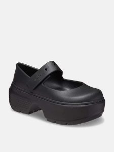 Crocs Baleriny "Stomp Jane" w kolorze czarnym rozmiar: 38/39. Czarne balerinki Crocs, bez wzorów, bez obcasa, na platformie, bez zapięcia. Za 162,49 zł.