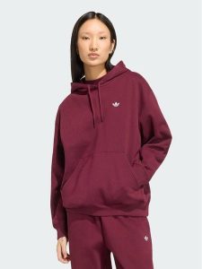 Adidas Bluza Essentials Oversized Fleece Hoodie KT2274 Bordowy Regular Fit. Czerwone bluzy ADIDAS, s, bez wzorów, z bawełny, bez kaptura. Za 238,99 zł.