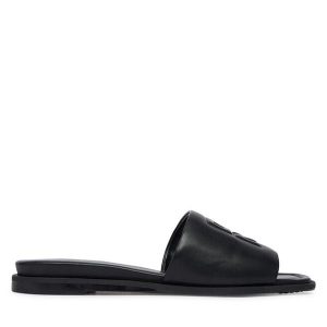 Klapki DKNY. Czarne klapki DKNY, bez wzorów, bez obcasa. Za 417,99 zł.
