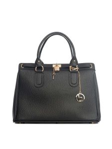 Lia Biassoni Skórzana torebka "Nure" w kolorze czarnym - 36 x 28 x 18 cm rozmiar: onesize. Czarne torebki klasyczne Lia Biassoni, bez wzorów, z materiału, bez dodatków. Za 383,95 zł.